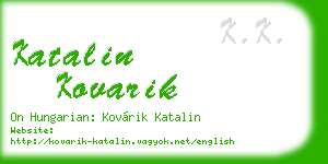 katalin kovarik business card
